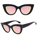 [11011] PL-WW021 Kacamata Cat Eye Fashion Gaya Chic & Elegan Kekinian (PL-WW021-Black/Pink)