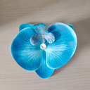 [11039] JR-A013 Jepit Bunga Hiasan Rambut Wanita Anggrek Kupu-Kupu Hairclip Flower Orchid Korean Style Aksesoris (JR-A013-Blue)