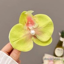 [11041] JR-A013 Jepit Bunga Hiasan Rambut Wanita Anggrek Kupu-Kupu Hairclip Flower Orchid Korean Style Aksesoris (JR-A013-Yellow)