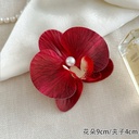[11042] JR-A013 Jepit Bunga Hiasan Rambut Wanita Anggrek Kupu-Kupu Hairclip Flower Orchid Korean Style Aksesoris (JR-A013-Rose)