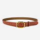 [11050] TP-KL008 Tali Pinggang Wanita Bahan Kulit PU Leather Casual Belt Retro Fashion Gaya Santai (TP-KL008-Brown)