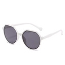 [11090] PL-H041 Kacamata Hitam Frame Hexagon Korean Retro Elegan Fashion (PL-H041-White/Gray)