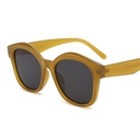 [11078] PL-H040 Kacamata Hitam Fashion Stylish Korean Retro Style (PL-H040-Tea/Gray)