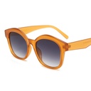 [11079] PL-H040 Kacamata Hitam Fashion Stylish Korean Retro Style (PL-H040-Orange/Gray)