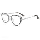 [11074] PL-AR019 Kacamata Frame Cat Eye Lensa Anti Radiasi Gagang Metal Fashion Wanita Classy Look (PL-AR019-Gray)
