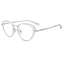 [11076] PL-AR019 Kacamata Frame Cat Eye Lensa Anti Radiasi Gagang Metal Fashion Wanita Classy Look (PL-AR019-Transparant)
