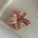 [11098] JR-A014 Jepit Rambut Model Bunga Kamboja Khas Bali Dengan Marble Pattern (JR-A014-Orange/Marble)