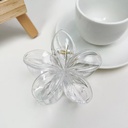 [11099] JR-A014 Jepit Rambut Model Bunga Kamboja Khas Bali Dengan Marble Pattern (JR-A014-Clear)