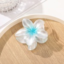 [11102] JR-A015 Jepit Rambut Bunga Kamboja Bali Aksesoris Jedai Korean Style Motif Transparan Bahan Akrilik (JR-A015-Light/Blue)