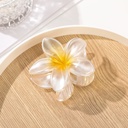 [11105] JR-A015 Jepit Rambut Bunga Kamboja Bali Aksesoris Jedai Korean Style Motif Transparan Bahan Akrilik (JR-A015-Yellow)