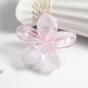 [11107] JR-A015 Jepit Rambut Bunga Kamboja Bali Aksesoris Jedai Korean Style Motif Transparan Bahan Akrilik (JR-A015-White/Pink)