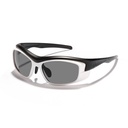 [11123] PL-H043 Kacamata Hitam Fashion Pria Sport Modren Retro Y2K Anti Silau (PL-H043-Black/White)