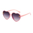 [11125] PL-MX017A Kacamata Fashion Anak Perempuan Model Hati Stylish Anti Silau Anti UV (PL-MX017A-Pink/Gray)