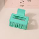 [11208] JR-A002 Jepitan Rambut Model Kotak 5Cm Polos Jedai Wanita Bahan Plastik Korean Hair Claw Clip Women Fashion Geometric (JR-A002-Light Tosca/Doff)