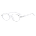 [11217] PL-WW025 Kacamata Retro Oval Bingkai Kecil Y2K Style Modis Unisex Anti-UV (PL-WW025-Transparant)