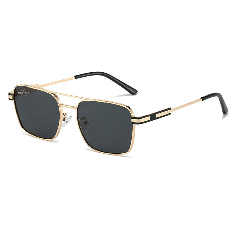M-MX002-P2 Kacamata Premium Quality Double Bridge Luxury Metal Gradient Sun Glasses Unisex
