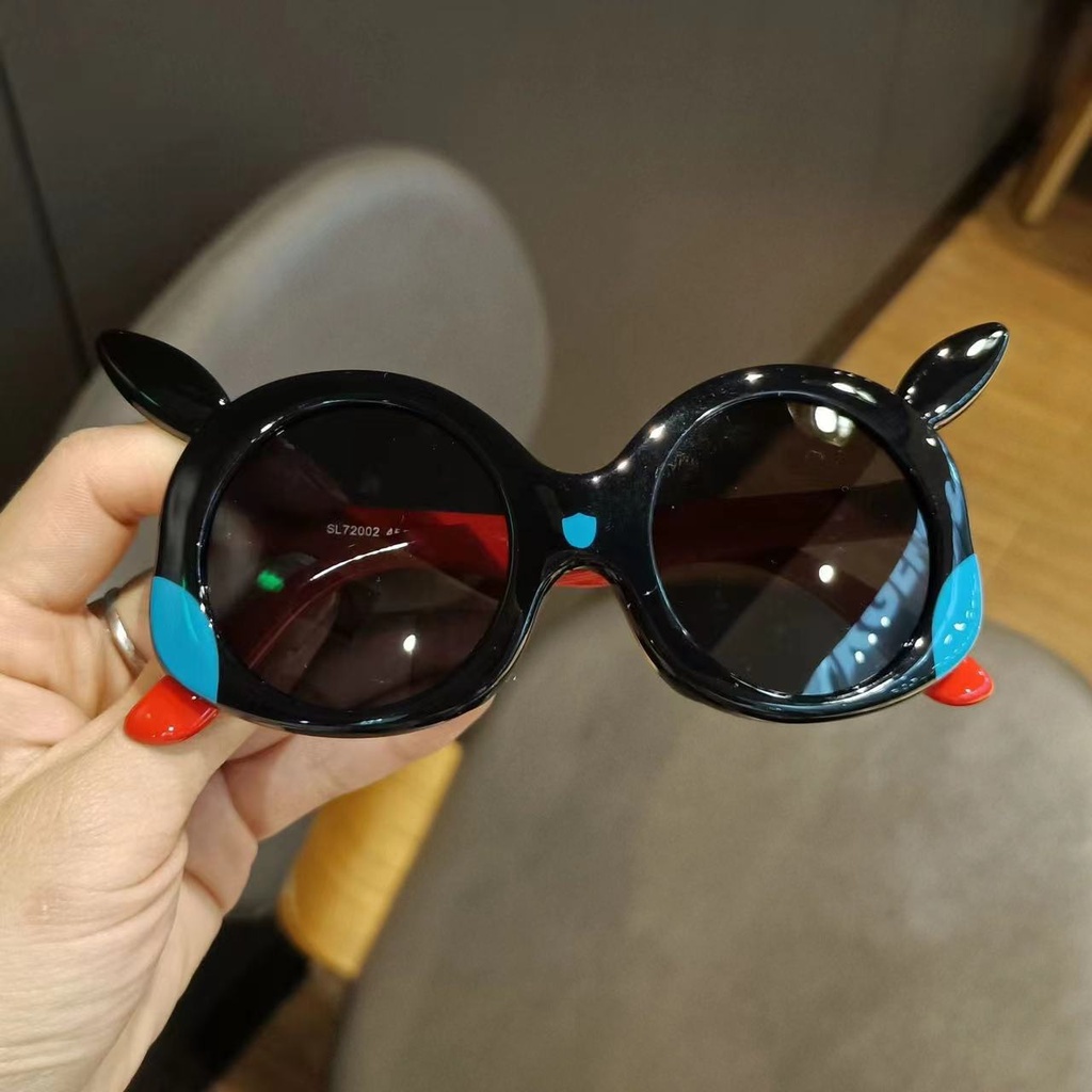 PL-H048A Kacamata Hitam Anak Motif Kartun Pikachu Lucu Kid's Sunglasses Anti UV