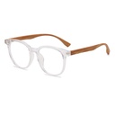 [11253] PL-AR022-P2 Kacamata Anti Radiasi Premium Dengan Bingkai Serat Kayu Retro Korea (PL-AR022-P2-Transparant)