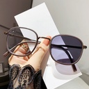 [11255] M-ARPT014 Kacamata Photocromic Bingkai Bulat Korean Style Trendy (M-ARPT014-Brown)