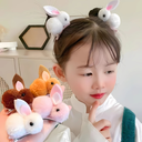 [11300] JR-A004 Jepit Rambut Kelinci Rabbit Hair Accessories - Jepit Rambut Versi Klip Untuk Anak Perempuan (JR-A004-Grey (BIG))