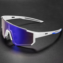[11313] PL-MX019 Kacamata Hitam Sport Olahraga Outdoor Bersepeda Berlari Mendaki Jalan Santai Anti UV400 (PL-MX019-Rainbow/White)