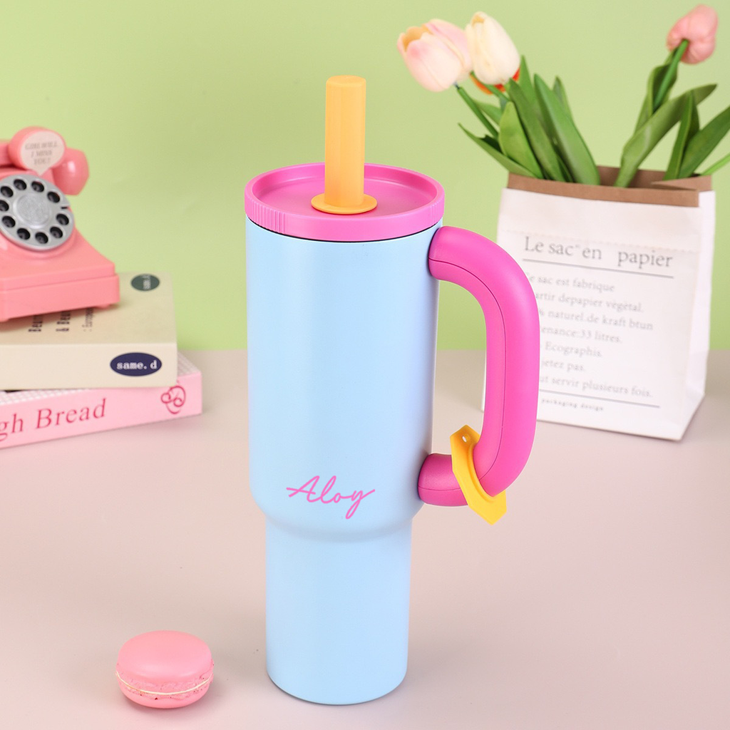 BM-S002 Botol Minum Tumbler Stainless Steel Lucu Viral Tahan Panas dan Dingin 1200 ML