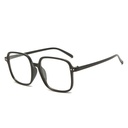 [11320] PL-AR011 Kacamata Anti Radiasi Persegi Kacamata Style Korea Bingkai Retro Petak Eyeglasses (PL-AR011-Plain/Black)