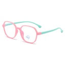 [11324] PL-AR024A Kacamata Anak Anti Radiasi Fashionable Anti-Blue Light Simple Style Kidsren's New (PL-AR024A-Pink-Green)