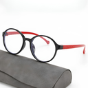 [11332] PL-AR026A Kacamata Anak Anti Radiasi New Style Silicone Flat Glasses for Boys and Girls (PL-AR026A-Black-Red)