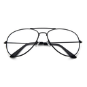 [11367] M-H002 Kacamata Pria/Wanita-Fashion-Retro Vintage Metal-Sunglasses-Import-Korea K106 (M-H002-Black/Clear)