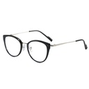 [11368] M-AR002-P2 Kacamata Premium Anti Radiasi Frame Cat Eye Gagang Tipis Minimalis (M-AR002-P2-Black-Gold)