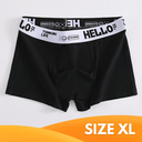 [10130] P-CD006 Boxer Pakaian Dalam Pria Dewasa Fashion Men Hello On Me Cook High Quality Remaja Jumbo Bahan Katun Lembut (P-CD006-Black XL)