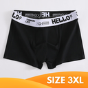 [10136] P-CD006 Boxer Pakaian Dalam Pria Dewasa Fashion Men Hello On Me Cook High Quality Remaja Jumbo Bahan Katun Lembut (P-CD006-Dark Grey 3XL)