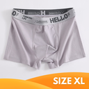[10142] P-CD006 Boxer Pakaian Dalam Pria Dewasa Fashion Men Hello On Me Cook High Quality Remaja Jumbo Bahan Katun Lembut (P-CD006-Light Grey XL)