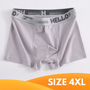 [10145] P-CD006 Boxer Pakaian Dalam Pria Dewasa Fashion Men Hello On Me Cook High Quality Remaja Jumbo Bahan Katun Lembut (P-CD006-Light Grey 4XL)