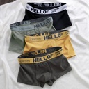 [11462] P-CD006 Boxer Pakaian Dalam Pria Dewasa Fashion Men Hello On Me Cook High Quality Remaja Jumbo Bahan Katun Lembut (P-CD006-P-Yellow XL)