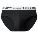 [10370] P-CD006 Boxer Pakaian Dalam Pria Dewasa Fashion Men Hello On Me Cook High Quality Remaja Jumbo Bahan Katun Lembut (P-CD006-Black 3XL (V-Shape))