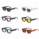 [11471] PL-WW005 Kacamata Hitam UV400 Bingkai Kecil Persegi Gaya Vintage Untuk Pria Dan Wanita (PL-WW005-Pink Fanta)