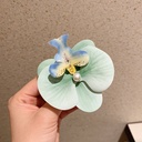 [11475] JR-A013 Jepit Bunga Hiasan Rambut Wanita Anggrek Kupu-Kupu Hairclip Flower Orchid Korean Style Aksesoris (JR-A013-Green/Blue)