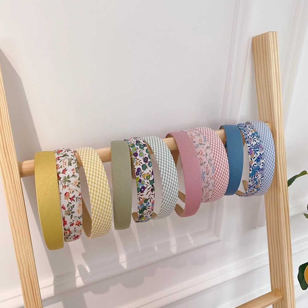 BD-A004 Bando Korea Motif Bunga dan Kotak Fashion Wanita Premium