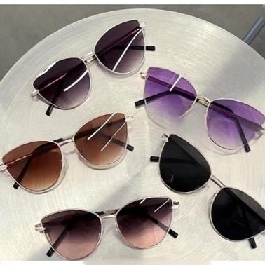 PL-MX003 Kacamata Wanita Hitam Cat Eye Anti Radiasi UV Fashion Sunglasses Eyewear Kacamata Fashion