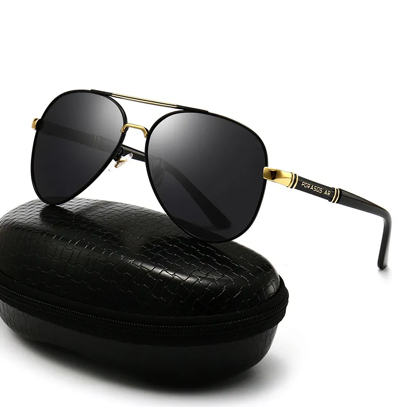 M-H004 Kacamata Hitam Metal Men's Sunglasses
