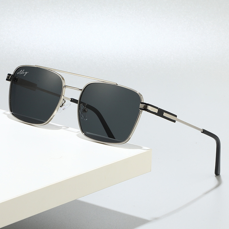 M-MX002-P2 Kacamata Premium Quality Double Bridge Luxury Metal Gradient Sun Glasses Unisex