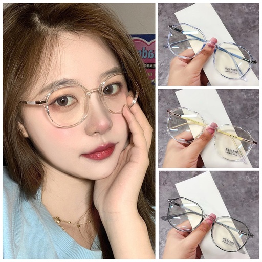 PL-AR012 Kacamata Anti Radiasi Wanita /Kacamata Stylish Lucu Bulat/ Kacamata