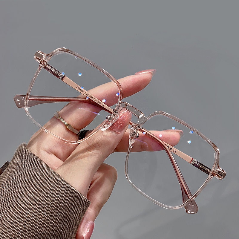 PL-AR006 Kacamata Anti Radiasi Wanita Pria Lensa Square Replaceable
