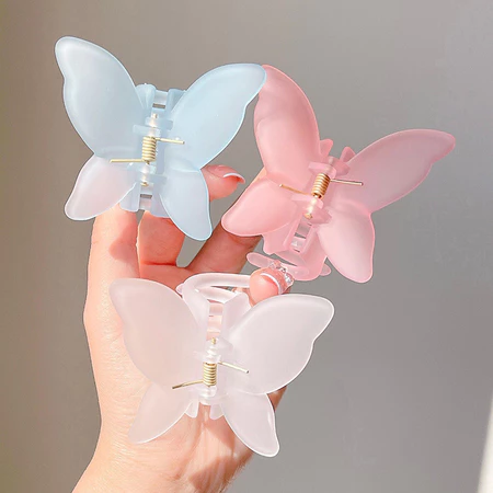 JR-A009 Jepit Rambut Kupu-Kupu Doff Motif Matte Gaya Fashion Korea Import