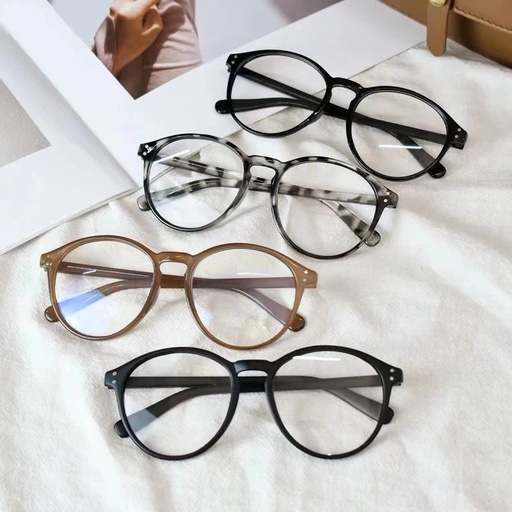 PL-AR016 Kacamata Anti Radiasi Wanita Lensa Bulat Bahan Metal