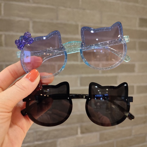 PL-MX016A Kacamata Anak Model Kucing Imut Fashion Imut dengan Aksen Pita