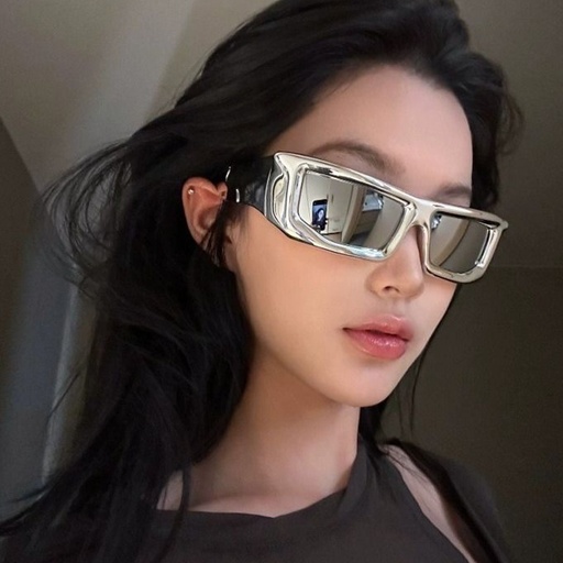 PL-H045 Kacamata Hitam Oversized Cyber Look Anti UV Kacamata Fashion Pria Wanita
