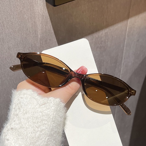 PL-H047 Kacamata Hitam Fashion Oval Retro Korean Look Sunglasses Vintage Fashion Wanita